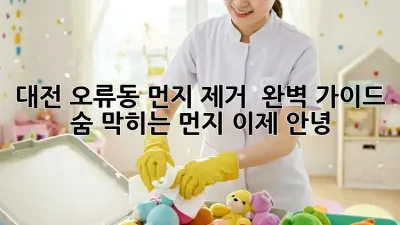 대전 오류동 먼지 제거 ✨ 완벽 가이드: 숨 막히는 먼지, 이제 안녕! 👋