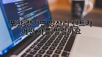포항 장기면 방산리 렌트카, 어떤 차를 빌릴까요?